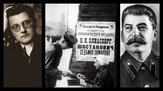 Chostakovitch / vieille dame vendant des billets pour la 7ème symphonie de Chostakovitch à Leningrad / Staline ©Getty - Heritage Images / Keystone-France