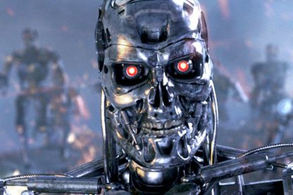 Dans le film Terminator, un robot humanoïde le T800 est programmé pour éliminer toute résistance humaine
