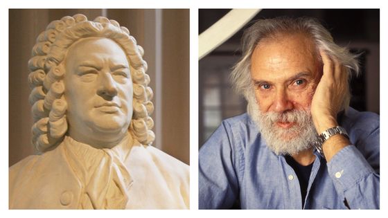 Statue de Bach et Georges Moustaki ©Getty - ullstein bild / SAINLOUIS