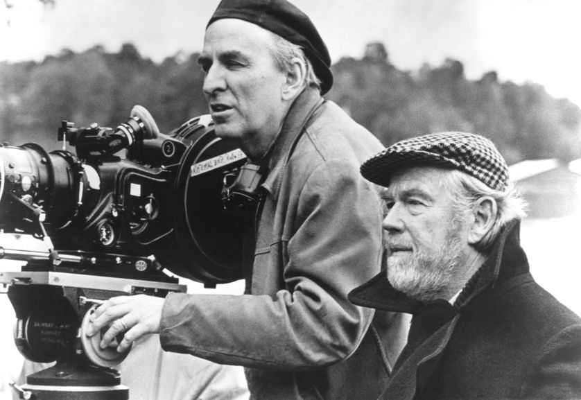 Ingmar Bergman sur le tournage du film "Fanny and Alexander" en 1982