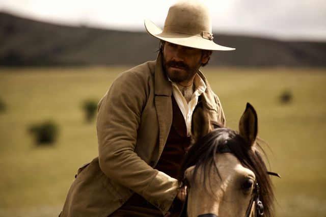 Jake Gyllenhaal, sur le tournage des "Frères Sisters" le western du frnaçais Jacques Audiard, en salles le 19 septembre 2018