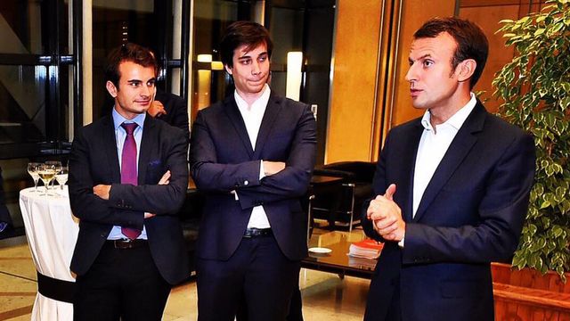 Florian Humez et Pierre Person rencontrent Emmanuel Macron à Bercy, en septembre 2015 (document issu des Macron leaks)