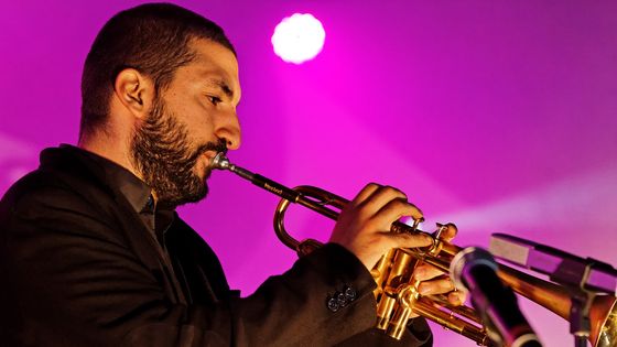 Ibrahim Maalouf en concert lors du festival du bout du Monde à Crozon dans le Finistère (France), 2014. - Thesupermat/via wikimédia