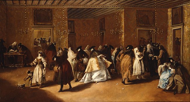 Francesco Guardi : Le Ridotto du Palazzo Dandolo à San Moisè, vers 1746