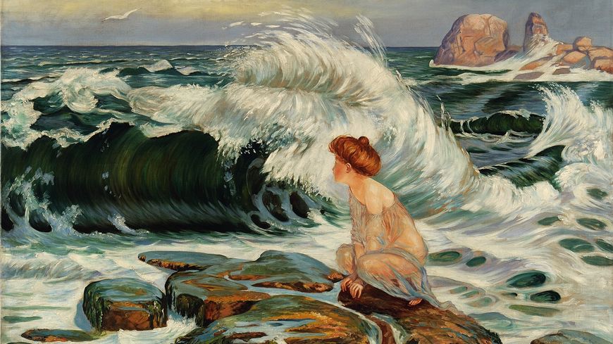 František Kupka (Opočno, 1871 - Puteaux, 1957) La vague, Huile sur toile, 1902 H. 100 x L. 145 cm Collection Galerie des beaux-arts d’Ostrava (GVUO),