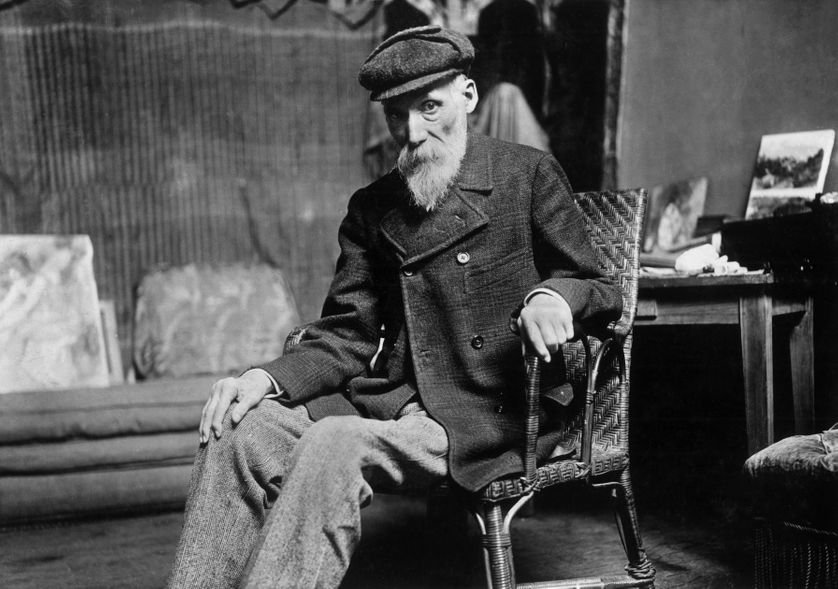 Auguste Renoir dans son atelier à Cagnes-sur-Mer aux environs de 1907.