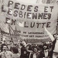 Manifestation du Front Homosexuel d'Action Révolutionnaire (FHAR), Paris, mai 1971