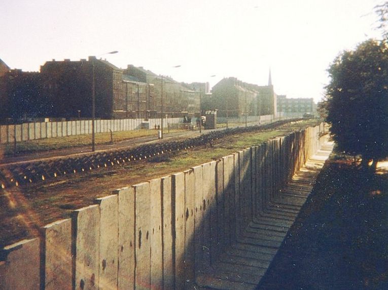 Le Mur Bernauer, non loin du lieu de mort d'Egon Schultz