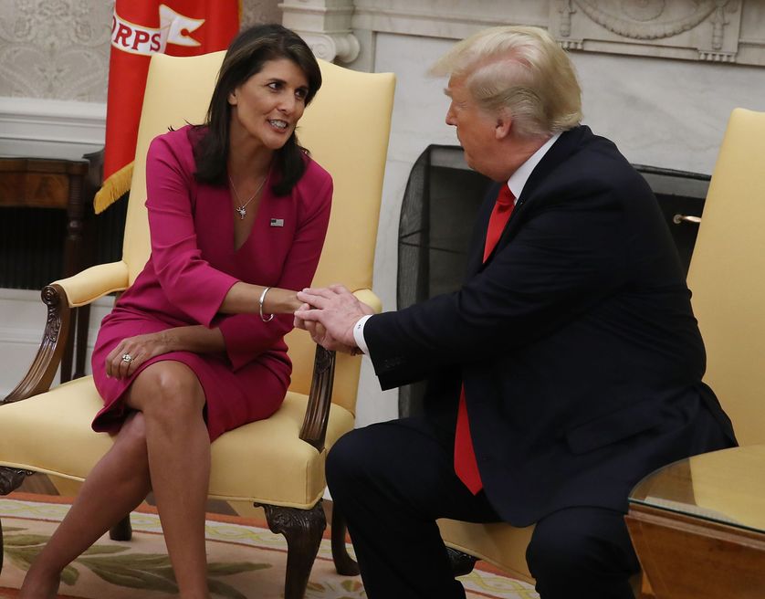 Nikki Haley et Donald Trump ont annoncé ensemble le départ de l'ambassadrice