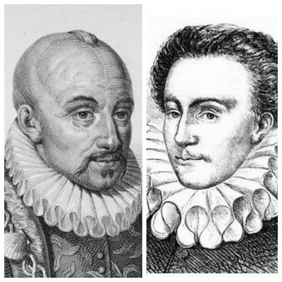 À gauche, Michel de Montaigne (1533-1592). À droite, Étienne de La Boétie (1530-1563).