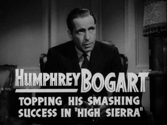 Image de la bande-annonce (1941) du film de John Huston, Warner Bros "Le Faucon maltais" avec Humphrey Bogart.