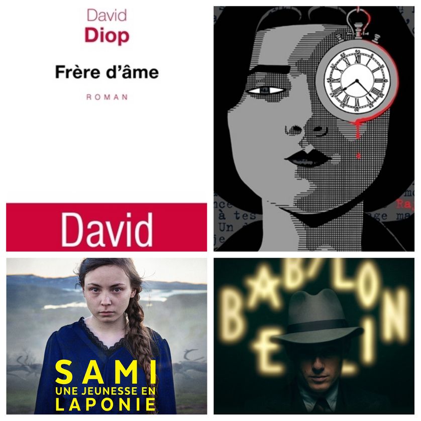 Pages de couverture et affiches des oeuvres programmées pour la table ronde fiction du jour