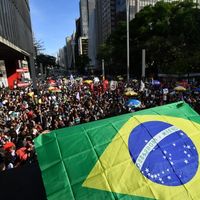 Manifestation anti-Bolsonaro le 20 octobre 2018 à Sao Paulo