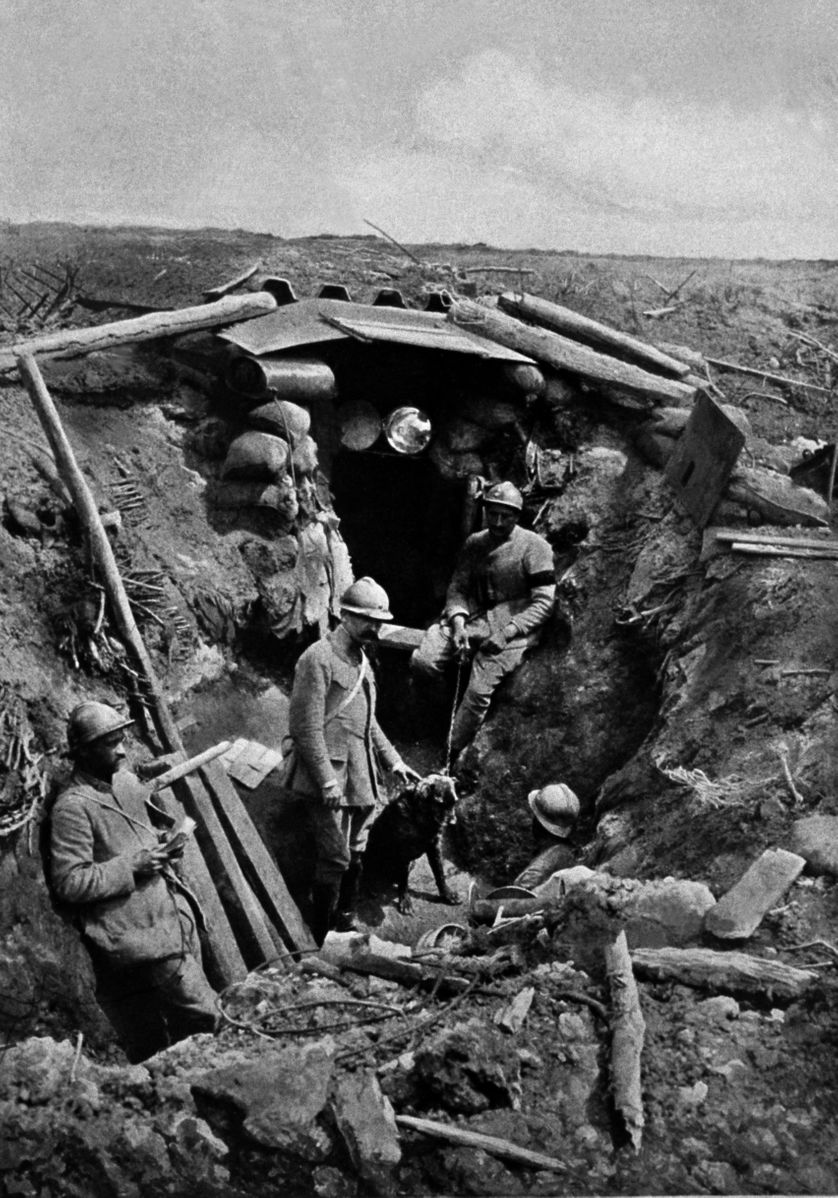 Tranchée française sur Le Chemin des Dames, 16 juin 1917