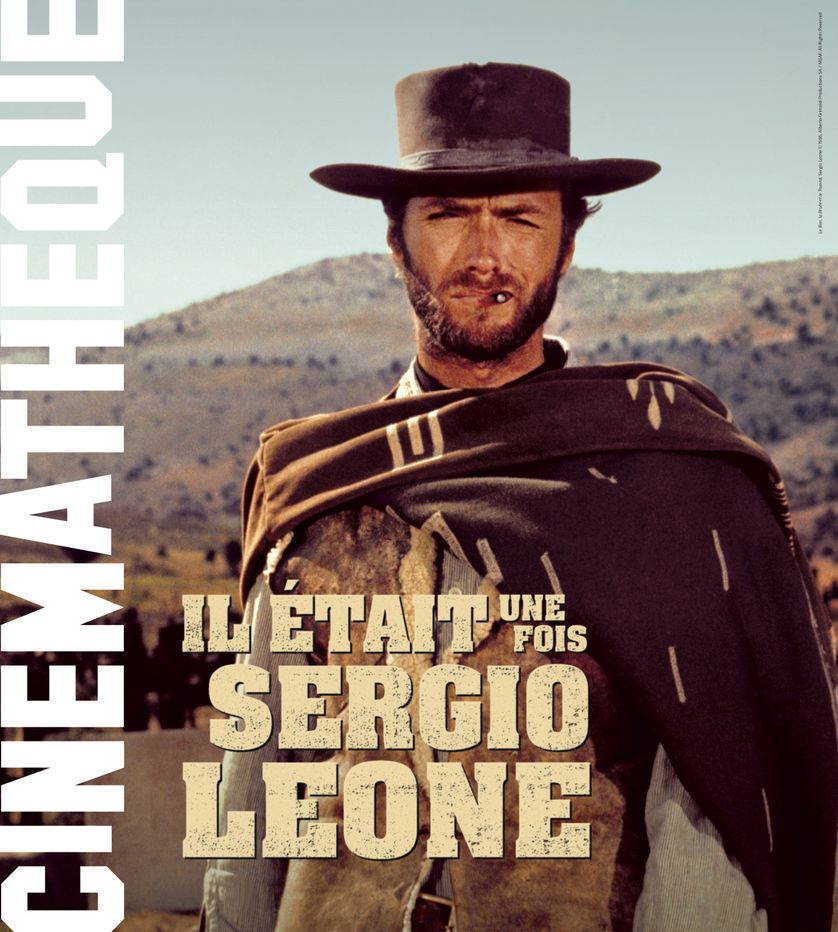 Affiche de l’exposition "Il était une fois Sergio Leone" - photogramme du film "Le Bon, la Brute et le Truand", 1966