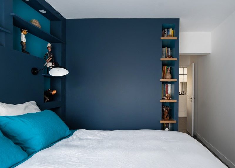 chambre bleue nuit