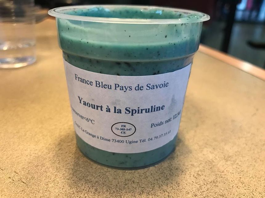 Le yaourt de la Grange à Dime à la spiruline de Bruno Chatelard