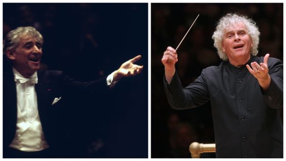 Leonard Bernstein & Simon Rattle, © Erich Auerbach & Hiroyuki Ito / Getty Images ©Getty - Erich Auerbach & Hiroyuki Ito / Getty Images