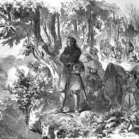 Jean Cavalier avec les Camisards lors de la guerre des Cévennes.