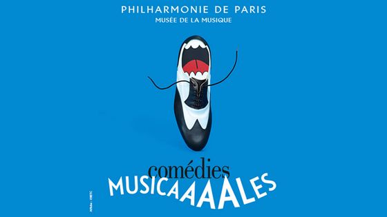 viseul de l'exposition Comédies musicales à la Philharmonie de Paris - philharmoniedeparis.fr