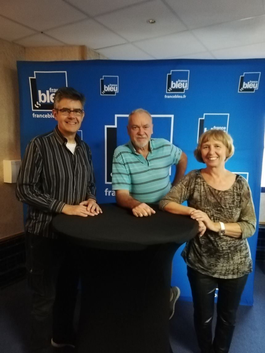 Jean-Marc Leclercq, Alem Surre-Garcia et Marie-Hélène Cabrol dans les studios de France Bleu Occitanie