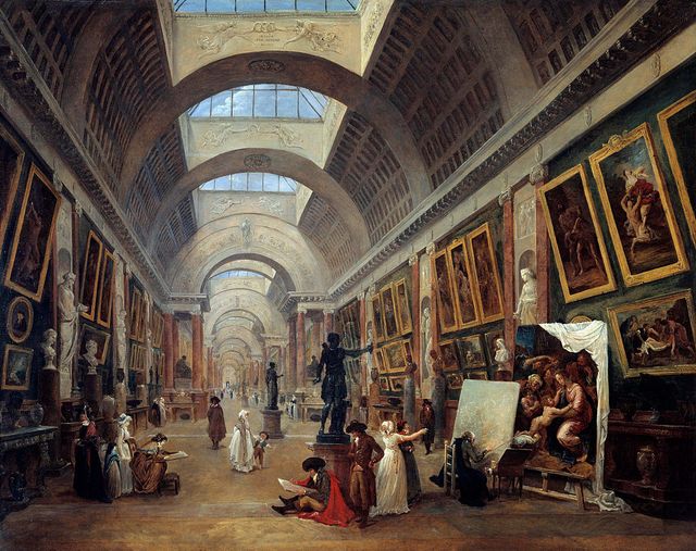 "La Grande Galerie du Louvre" par Hubert Robert, 1796