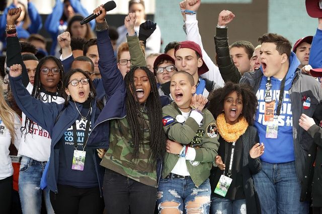 March for our lives en mars 2018 à Washington après la tuerie de Parkland (Floride)