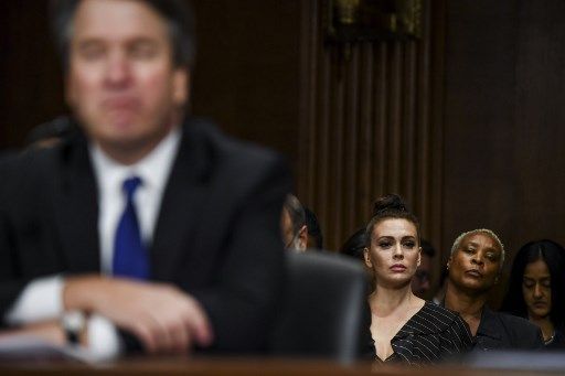 Alyssa Milano, spectatrice attentive de l'audition de Brett Kavanaugh