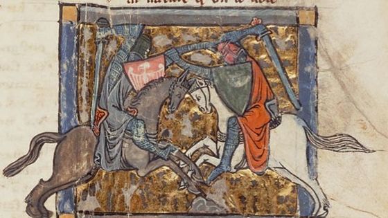 Yvain le chevalier au Lion et Gauvain / Domaine public