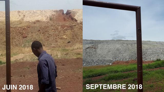 Durant l’été 2018, un remblai a été mis en place pour contenir les débordements de boue cyanurée.