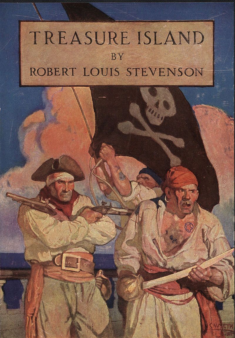 L'ïle au trésor, de Robert-Louis Stevenson, Couverture d'une édition britannique de 1911