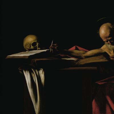 "Saint Jérôme écrivant", une vanité du Caravage (1606).