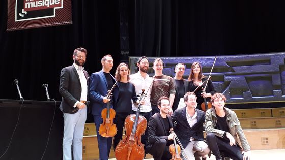 Les artistes de la soirée Chamayou & friends ©Radio France - Laurence Corre