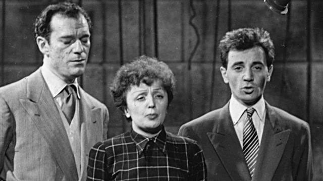Eddie Constantine, Edith PIaf et Charles Aznavour