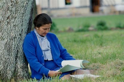 Simone Veil en Normandie en 1989 Simone Veil en Normandie en 1989