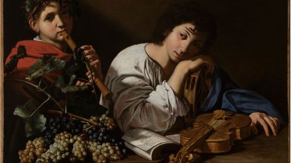 Bartolomeo Cavarozzi, La Douleur d'Aminte, vers 1605-1610, huile sur toile, 82,5 x 106,5 cm