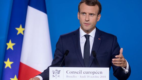 Macron lors du Sommet européen à Bruxelles en octobre 2018 ©Getty - Thierry Monasse