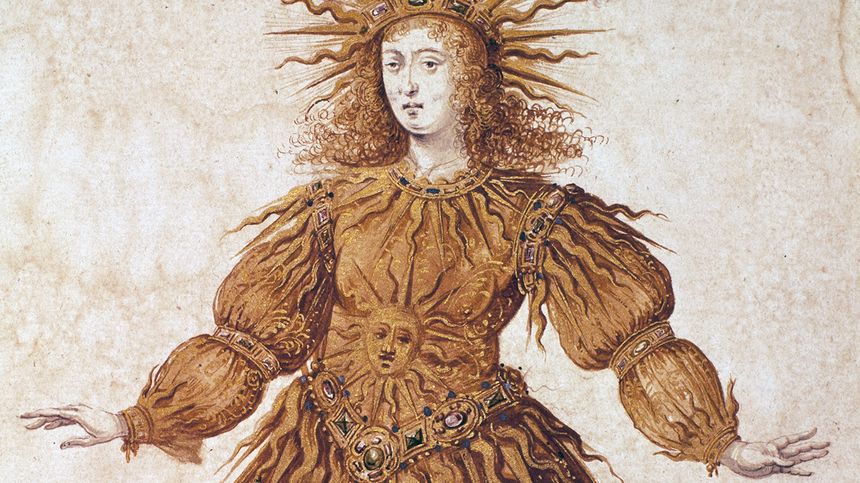 Le roi Louis XIV dans son costume de Soleil pour le Ballet de la Nuit, en 1653.