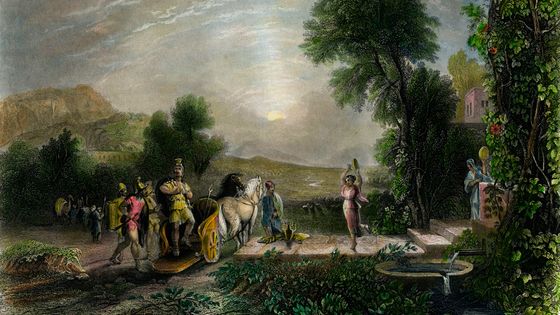 Le retour de Jephté, gravure de Melville ©Getty - Culture Club / Hulton Archive coll.