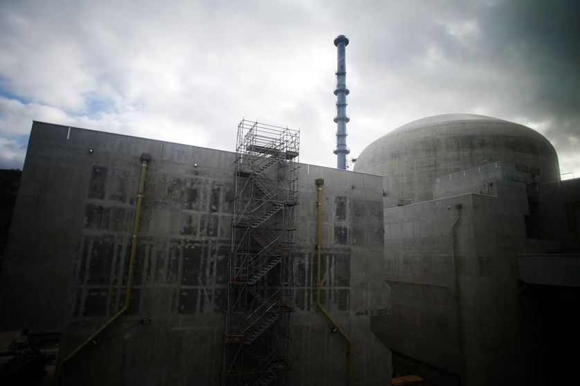 Le chantier de l'EPR de Flamanville le 2 février 2018