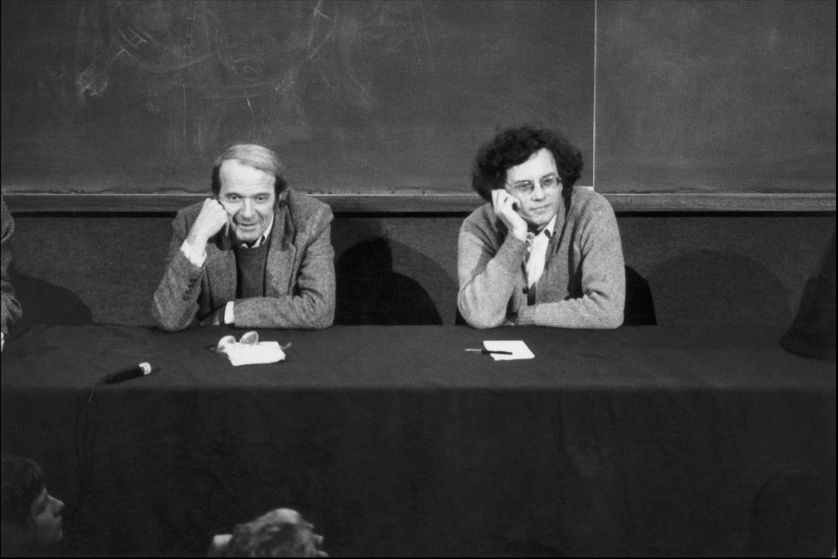 Gilles Deleuze et Félix Guattari en 1980, en France.