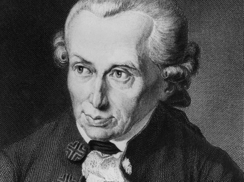 Emmanuel Kant, 1790, détail d'une gravure de J. L. Raab d'après une peinture de Döbler