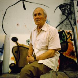 Joan Miro chez lui à Palma de Majorque le 5 mai 1976.