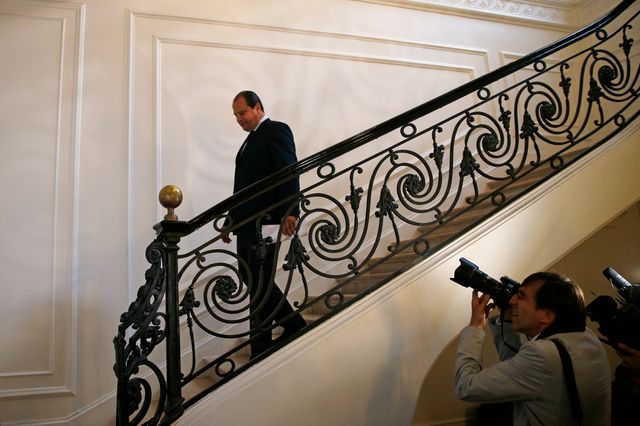 Jean-Christophe Cambadélis, le 11 juin 2017, au siège historique du Parti socialiste, Solférino