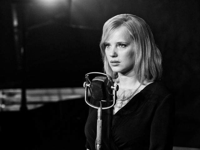 Joanna Kulig, sur le tournage de "Cold War" de Paweł Pawlikowski, film dramatique polonais sur un amour impossible en pleine Guerre Froide.