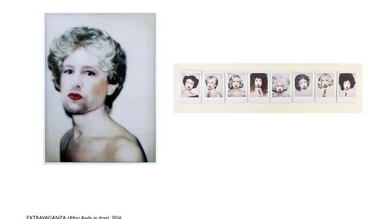 EXTRAVAGANZA (After Andy in drag), 2016 - 8 photographies instantanées - Joachim Biehler