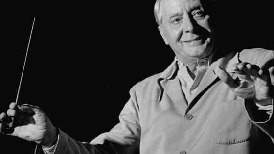 Charles Munch French conductor Charles Munch using baton to direct unseen orchestra ©Getty - Gil Friedberg/Pix Inc./The LIFE Images Collection