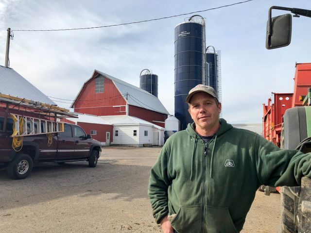 Laverne, agriculteur à Prairie du Sac, Wisconsin