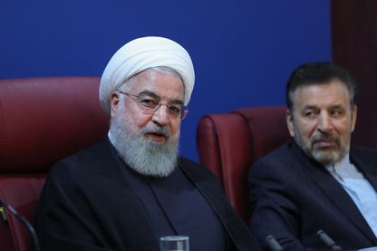 Le président iranien Hassan Rohani lors de la réunion de son cabinet juste avant le début des nouvelles sanctions américaines Le président iranien Hassan Rohani lors de la réunion de son cabinet juste avant le début des nouvelles sanctions américaines
