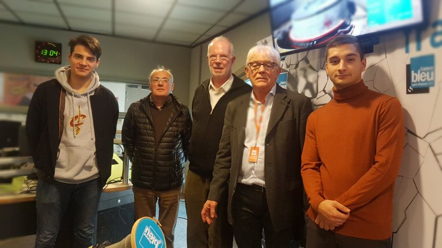 Tristan Liotier (étudiant), Olivier Descours (Société St Vincent de Paul), Pierre Bouvard (Banque Alimentaire), Gérard Ribeyron (Banque Alimentaire), Julien Geoffre (étudiant)
